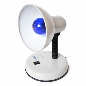 Синя лампа 60 ватт настільна для прогріву