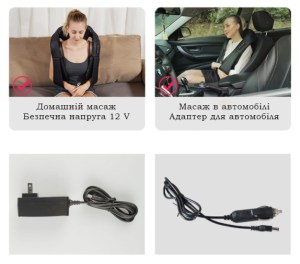 Роликовий масажер для шиї та плечей Zenet Zet-758 з ІЧ-прогрівом